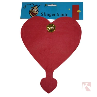 Hartjes slinger rood met klein hartje