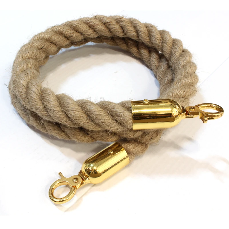 Scheepstouw met een dikte van 32 mm en een lengte van 1,5 meter met gouden haken