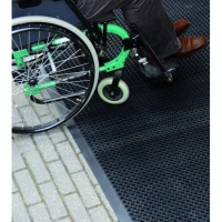Entreemat rubber, gemakkelijk te betreden met rolstoel