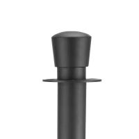 Knop van zwarte afzetpaal