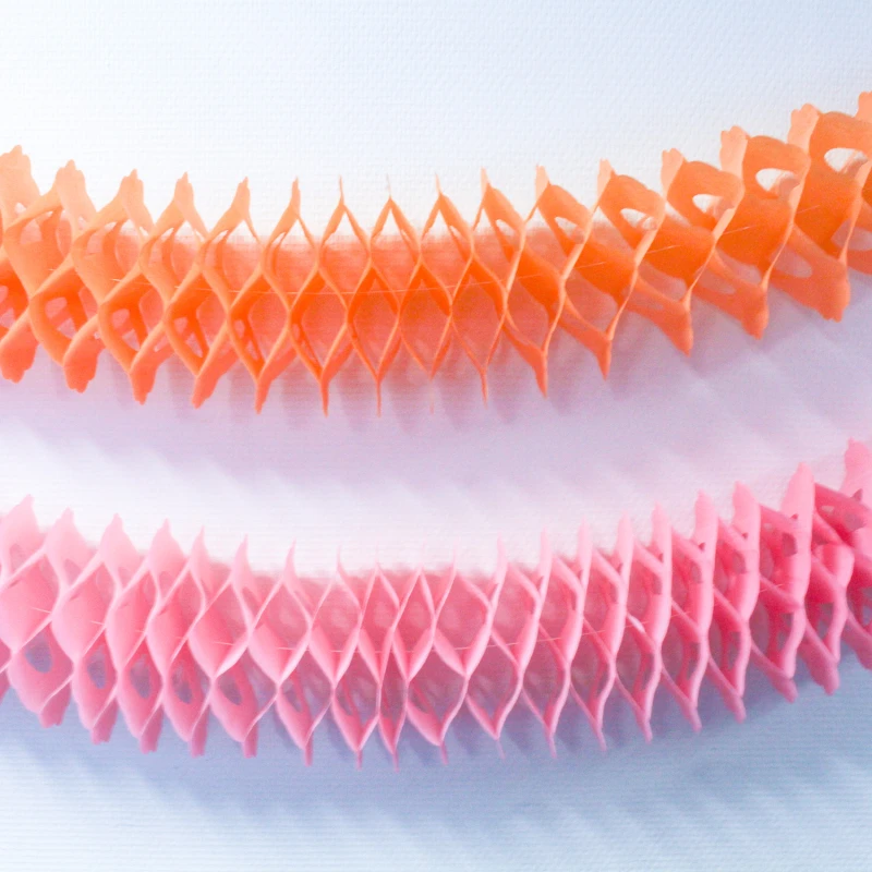 Versiering slingers zalm en roze