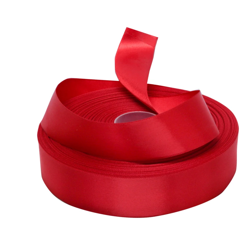 Satijnlint rood 25 mm