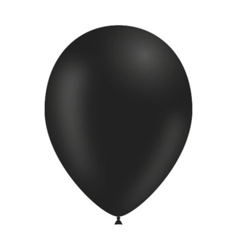 Zwarte ballonnen 30 cm blueflower