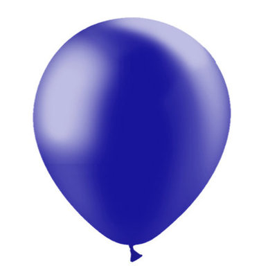 Ballonnen blauw metallic - 30 cm - 50 stuks