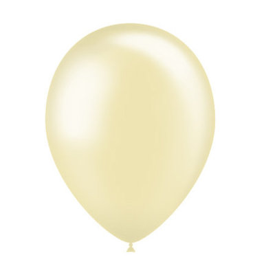 Ballonnen metallic ivoor wit - 30 cm - 25 stuks