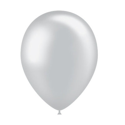 Ballonnen zilver metallic - 30 cm - 25 stuks