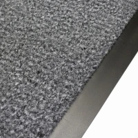 Deurmat antraciet of grijs detailfoto met rubberen rand