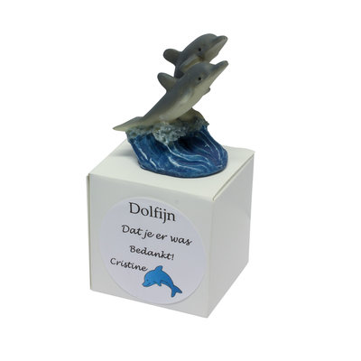 Dolfijn Doosje - Gevuld met Snoephartjes - Inclusief Bedrukt Stickertje
