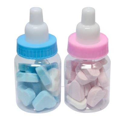 Papflesje - Gevuld met Hartjes - Wit- Roze of Blauw - Geboorte Bedankje