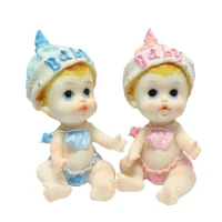 Babyfiguur Taarttopper roze en blauw