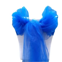 Stoelstrik Blauw -Bruiloft