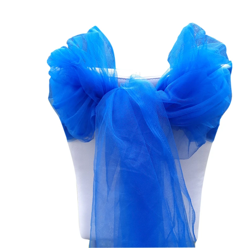 Stoelstrik Blauw -Bruiloft