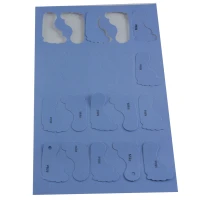 Geboorte kaartje - blauwe voetjes - decoratie voor bedankjes