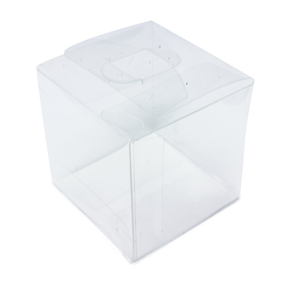 Kubus doosje voor bedankjes - Plastic - Transparant - 5 x 5 x 5 cm