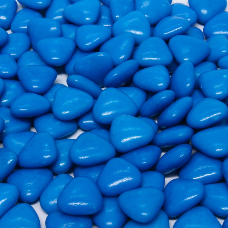 Chocolade hartjes donkerblauw per kilo