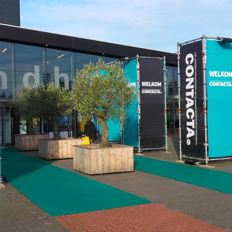 Groene loper 2 meter breedte horeca beurs zeeland