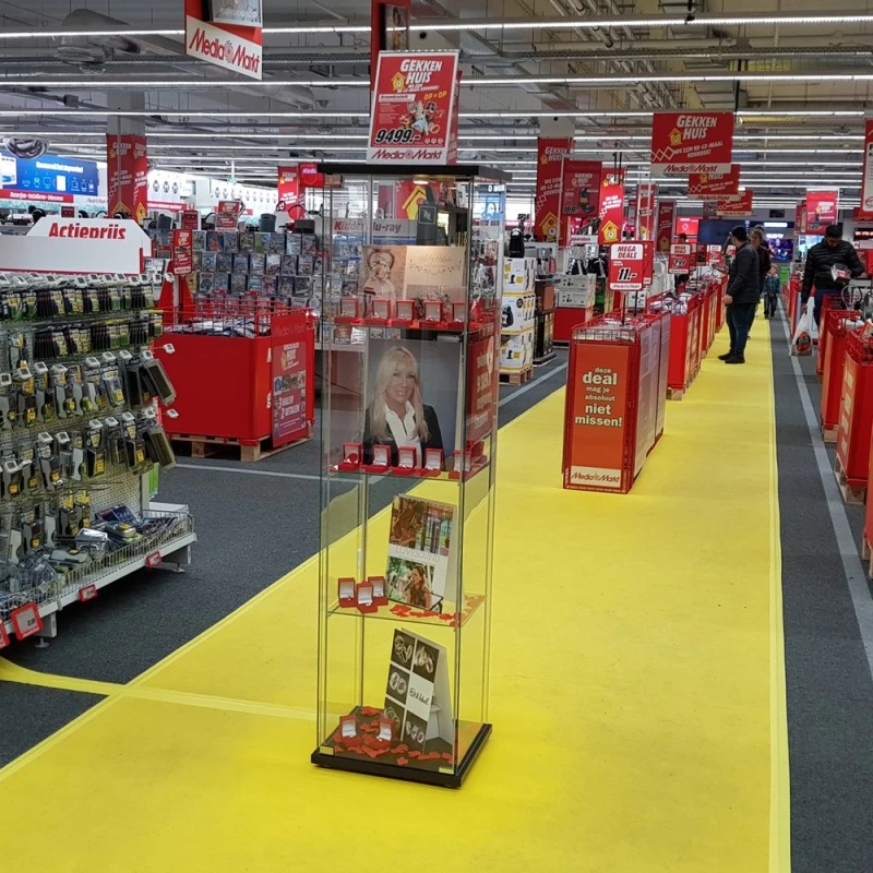 Gele loper bij de MediaMarkt