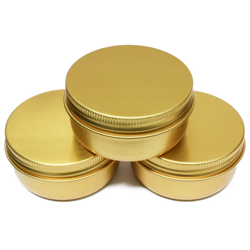 Gouden blikjes met schroefdeksel - 3 stuks