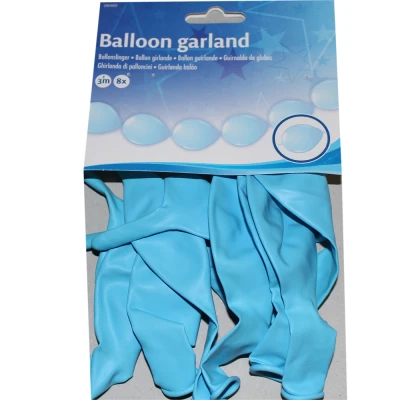 Doorknoop Ballonnen -Lengte 3 meter  - roze of blauw