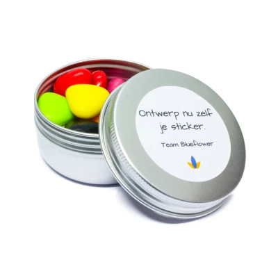 Bedankje met eigen ontworpen sticker