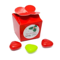 Rood vlinderdoosje versiert als kerstbedankje