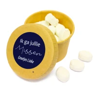 BIO bekertje met pepermunt snoepjes als bedankje voor collega's