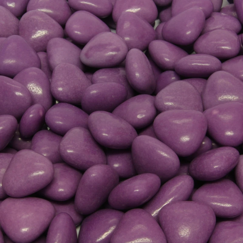 Paarse chocolade hartjes per kilo