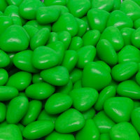 Helder groene chocolade hartjes per kilo