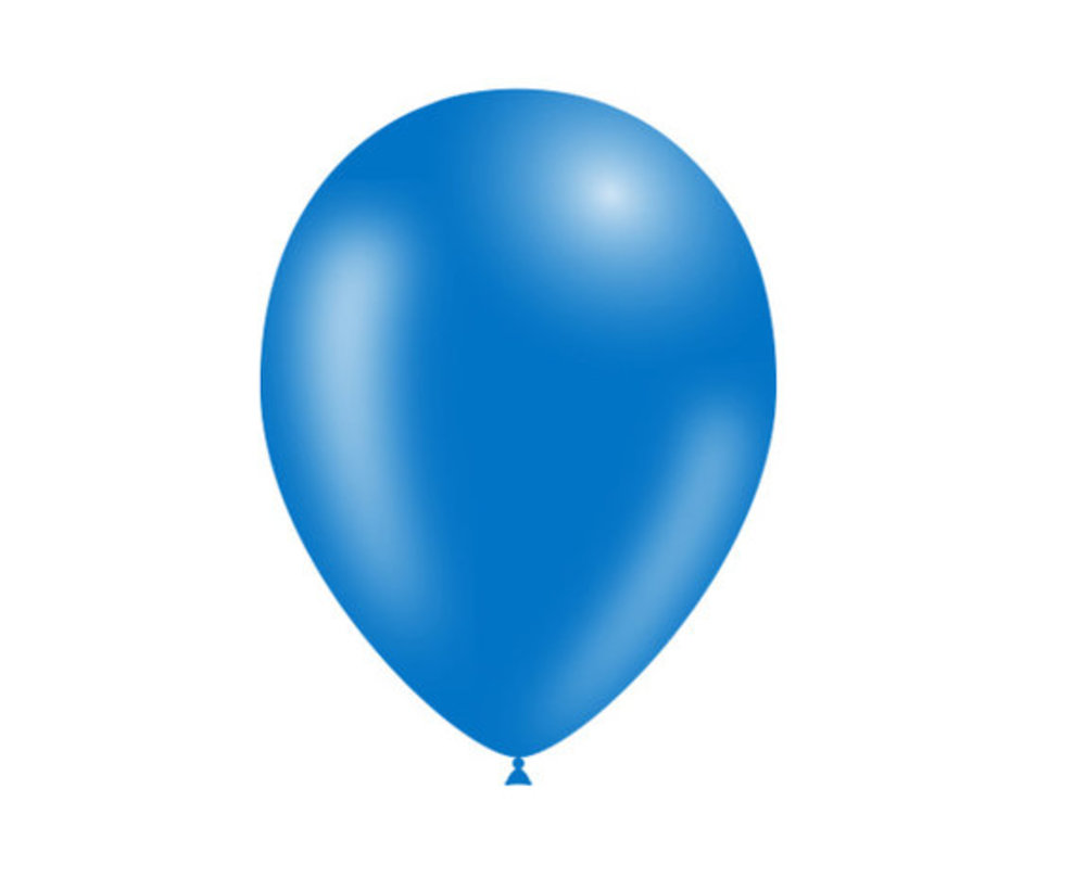 Blauwe ballon 30 cm per 50 stuks