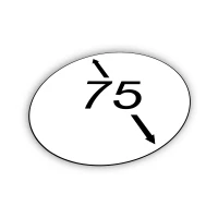 Sticker 75 mm rond glans