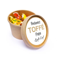 Kraft beker 250ml met toffee snoepjes voor vaderdag
