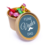 Kraft beker 250ml met zuurtjes snoepjes en vaderdag sticker