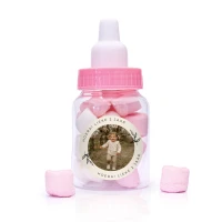 Papfles roze met spekjes met foto