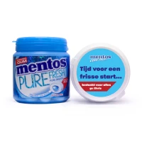 Mentos flesjes voor frisse start wit en blauw