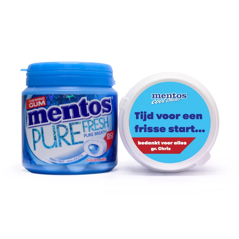 Mentos flesjes voor frisse start wit en blauw