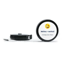 Bedankje - Rolmaat bedrukt met tekst - Zwart