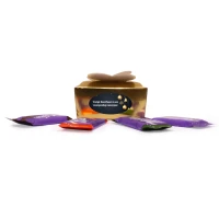 Feestdagen bedankje - Goud doosje met chocolade - Bedrukt