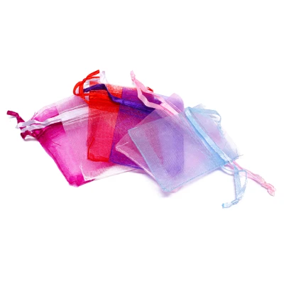 Organza zakjes - 5 x 7 cm - Wit, Roze, Blauw, Paars, Rood of Fuchsia - 100 stuks