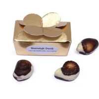 Bedankje voor de hulp - Goud doosje met vlinder sluiting en bonbons