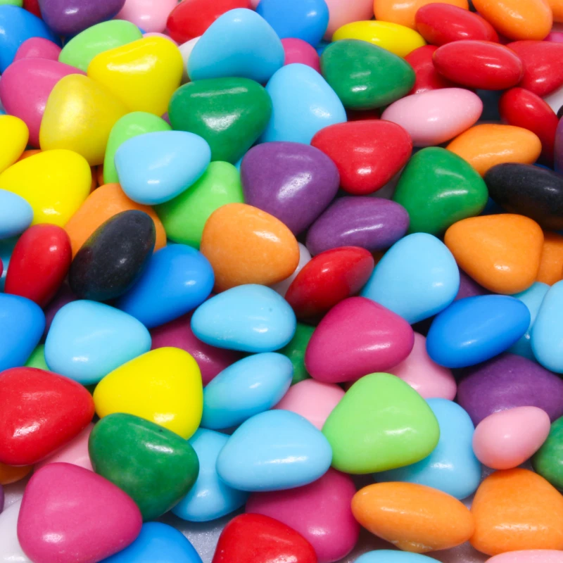 Chocolade hartjes kleuren mix