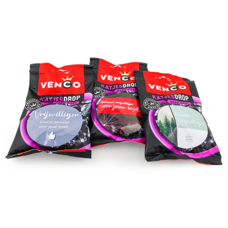 Vrijwilliger bedankje - Venco katjesdrop - 125 gram