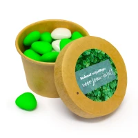 Vrijwilliger bedankje - Kraft bekertje met groene snoepjes