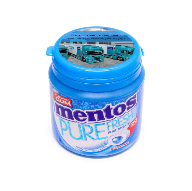 Bedankje voor chauffeurs - Mentos doosje met foto bedrukking