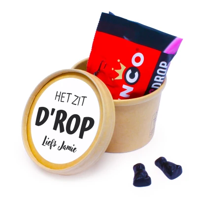 Kraftdoosje met drop - 250 ml - Bedankje - Afscheid collega's