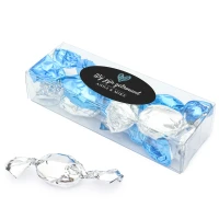 Bruiloft bedankje - Doorzichtig plastic doosje met pepermunt - Bedrukt