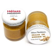 Bedankje voor collega's - Klein pindakaas potje - Bedrukt