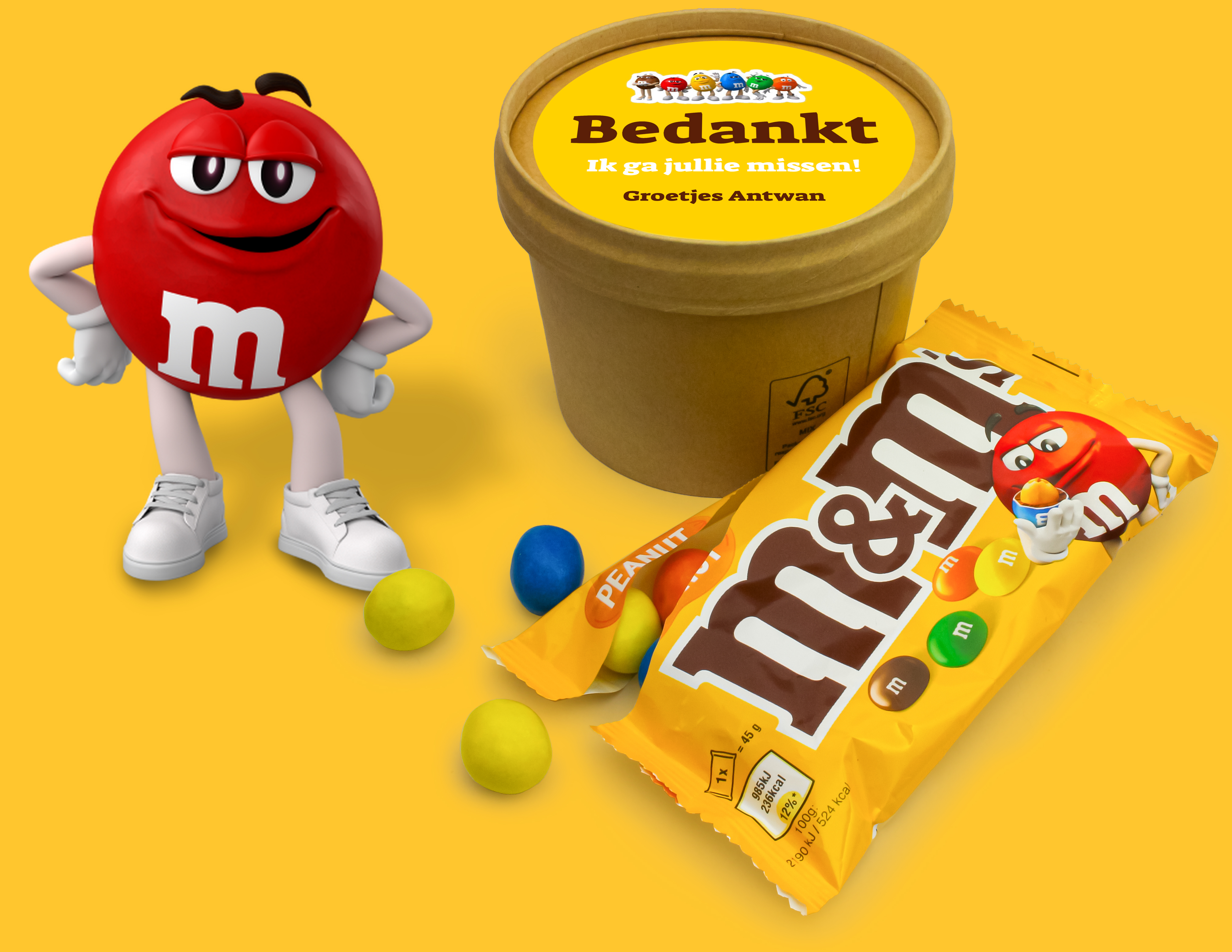 M&M's, Originele cadeautjes en bedankjes met M&M's