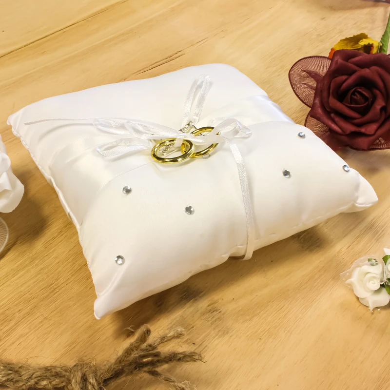Ring kussen voor bruiloft met Strass steentjes