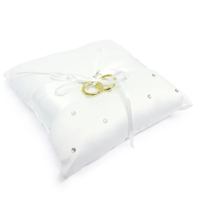 Ringkussentje met strass steentjes - Kussen voor ringen - Bruiloft decoratie