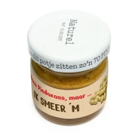 Bedankje - Pindakaas potje met wrapper - Ik smeer hem